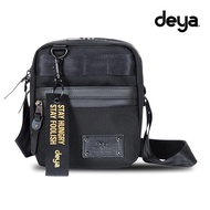 deya-Smart Antibacterial Crossbody Bag (Small) Black-Multi-Layer Storage Portable Small Passport