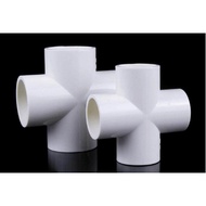 [PANDHYS] 20mm-32mm 3/4/5/6 WAY Cross Joint Fitting Elbow Connector DIY PVC Pipe UPVC Hydroponic system Penyambung Paip Flange