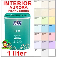 ( 1L ) 1 LITER AURORA SHEEN KCC PAINT INTERIOR LONG LASTING EASY CLEAN SMOOTH ELEGANT FINISH