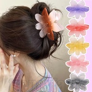 Gradient Frangipani Large Hair Clip - Y2K Flower Large Hair Claw - Korean INS Style, Elegant, Sweet,
