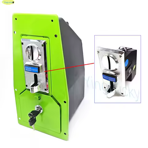 Arcade Game Token storage box with 616 multi-coin acceptor and lock, For Claw Machines children's sw
