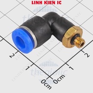 [5 Pieces]- PL6-M5 Curved Pneumatic Connector L Pipe 6mm External Thread 5mm Linhkien IC