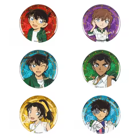 58mm Anime Detective Conan Case Closed Hattori Heiji Tooyama Kazuha Cosplay COSTUME Badge Pin SPTE T