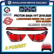 [Installation Provided] Saga VVT 2016 - 2025 Lamborghini Tail Lamp with Centre Garnish [ Albino Whit