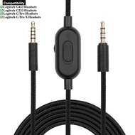 2M Braided Audio Cable for Logitech G233 / G433 / G Pro X / G Pro Headset with Mute Volume Control R