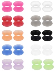 Jenxnjsjo Gauges for Ears 14G to 00G Plugs Tunnels Taper Ear Earrings Stretching Kit Multicolor Surg