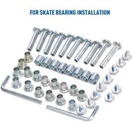 Inline Skate Axle Spacer Screw,Skate Wheel Bearing Spacer,Roller Skate Replacement Parts with Axle&A