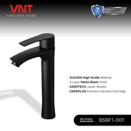 VNT KRAN WASTAFEL MINIMALIS HOT & COLD BLACK BASIN FAUCET KERAN HITAM