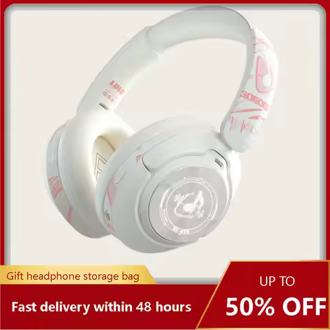 Fashion ANC Hybrid Active Noise Cancelling Wireless Bluetooth 5.4 Headphones With Mic Over Ear Heads