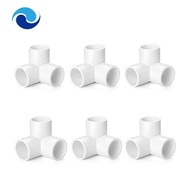 PVC Pipe Elbow 1 Inch 3 Way, DIY PVC Tee Elbow Fittings for PVC Pipe Connections,6PCS Durable Easy Install Easy to Use