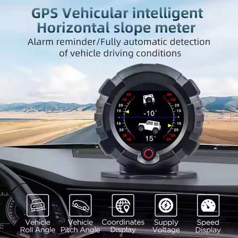 X95 Car GPS Slope Meter Digital Head Up Display Inclinometer Speedometer Off-road Car Pitch Slope An