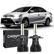 สำหรับToyota Vios E Spec & J Spec (NCP150) ปี 2013 - 2019 - 2PC Bright 6000KสีขาวLEDไฟหน้าไฟหน้าH4 ห