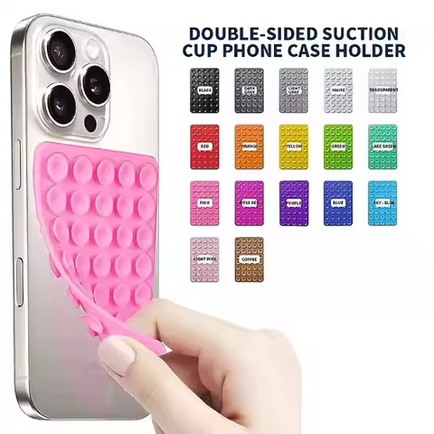 Silicone Double Sided Suction Cup Phone Mount Hands-Free Mobile Stand Airplane Travel Essential Comp