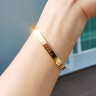 [VELLITA] Bangles "CT" Classic 999.9 Gold Plated Bangle <Gelang Viral CT>