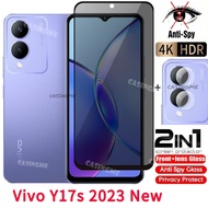 Vivo Y17s 2023 Private Tempered Glass Anti-Spy Full Cover Screen Protector Anti Peek Privacy Film Forr Vivo Y17s VivoY17S sY17 Y 17 17Y Y17 S 4G 5G 2023 Anti Peek Privacy Film