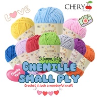 CHENILLE KNITTING YARN CHENILLE YARN SMALL PLY/ (3.5 - 4mm)