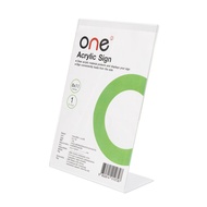 ป้ายอะคริลิก 8x11นิ้ว L แนวตั้ ONE