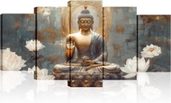 Uddha Canvas Wall Art 5 Piece Zen Wall Decor Buddhism Meditation Painting for Spiritual Room Living