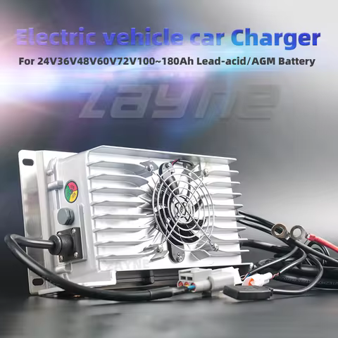 Factory direct sales Waterproof Built-in Car Charger for 24V 36V 48V 60V72V Electric golf cart Ship 