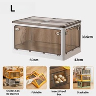 🚚SG Promotional Sales🚚Transparent Storage Box With Wheels/Desktop Book Organizer Storage Basket /Des