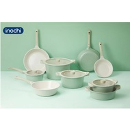 OMI SIMPLE MARBLE COOKWARE SET (POT, FRY PAN, STIR-FRY PAN)