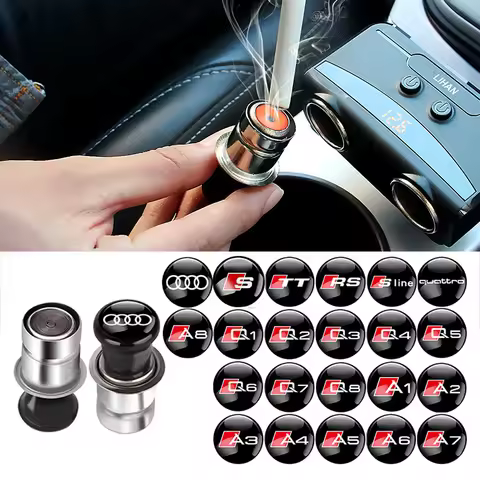 1Pc 12V Portable Car Automatic Cigarette Lighter Ignition For Audi Sline A1 A2 A3 A4 A5 A6 A7 A8 Q3