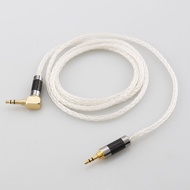 HiFi 100% Pure Silver Cable 2.5mm stereo plug to 3.5mm 1/8" TRS Stereo Male Audio Cable for Home Stereos, Car Stereos, Speaker