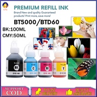 4PCS Refill Brother BT5000 BT6000 Ink Dye Ink Set For Printer DCP-T310 T510W T710W MFC-T800W T810W