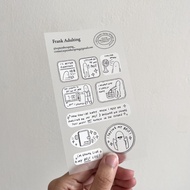Frank Adulting - Transparent Sticker Sheet by September Spring