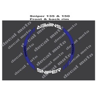 ♞,♘,♙,♟Decals, Sticker, Motorcycle Decals for Mags / Rim for Yamaha Sniper 135 &amp; 150, blue