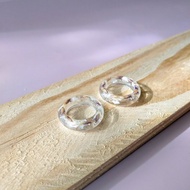 寬版 薰衣草 白梅 戒指 透明 真花戒指 乾燥花 樹脂戒指