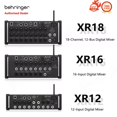 Behringer X Air XR18 XR16 XR12 Digital Mixer for iPad/Android Tablets with Programmable Midas Preamp