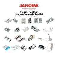 Janome 7mm Stitch Width Presser Foots for sewing machines (Original)