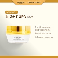 CHARMS SKINCARE HQ Krim Malam Advance Night Spa 15GM | Night Cream Anti Aging w Peptides Whitening