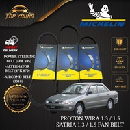 MICHELIN PROTON WIRA 1.3 1.5 SATRIA FAN BELT 4PK 595 POWER STEERING 3310 AIRCOND 4PK 870 ALTERNATOR 