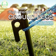 Camping Tent Peg Outdoor Ground Nail  20/30/40cm Thick and Long Flysheet Stand Peg Black Steel Stake