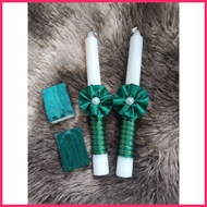 ☇◑ ◸ ▤ Unity candle(2pcs w/free posporo) Size 19