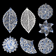 5pcs Blue and White Porcelain Shading Charms Beautiful Creative Jewellery Making Accessories