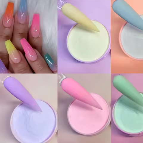 Pastel Colours Acrylic Powder Collection 28g Pots 1 oz Acrylic Nail Dip Powder 40Color PASTEL COLOUR