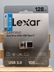 Lexar [128GB] JumpDrive Dual Drive D35c USB 3.0 Type-C