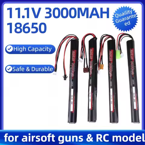 RC LiPO Battery 11.1V 3000MAH AKKU Mini Airsoft Gun Battery 3S 18650 RC Model Battery with Tamiya/SM