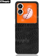 Phone case Infinix Zero Flip 5G Crocodile Pattern Soft Leather Anti-knock Back Cover Infinix Zero Fl