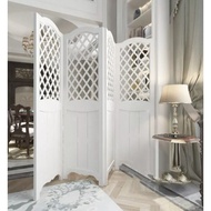 Modern Partition divider, white divider, screen partition, divider, wall partition, penghadang pintu, penghadang solat