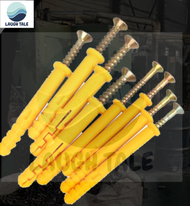 COD 50PCS/BAG Yellow tox with Screw Expansion Screw With Screw Tox Brass Screw Expanded Screw For Ce