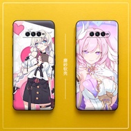 For Black Shark 4 Phone Case Honkai Impact 3rd Black Shark 4 Pro Game Phone Yae Sakura Elysia Black 