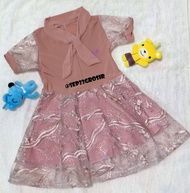 dress anak model trendy / model kekinian / dress brokat