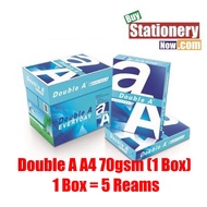 DOUBLE A PAPER A4 70GSM - 1 Box(5 reams) - 500 sheets per ream
