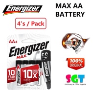 Energizer AA Battery 4`s/Pack (E91 BP-4)