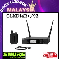 Shure GLXD14R+/93 Digital Wireless Rackmount Presenter System With WL93 Lavalier Microphone ( GLXD14
