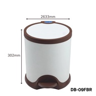 Rovega Plastic Trash Can with Closed Pedal Lily Dustbin pedal Soft Close DB 09 & 11 BER-TGR